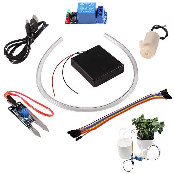 DIY Kit - Soil Moisture Sensor Kit Automatic Watering System Manager with Mini Water Pump for Arduin