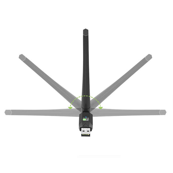 WB603 650Mbps WiFi Network Card 2.4G/5G Dual Band USB Wireless bluetooth Adapter with 5dBi Antenna D