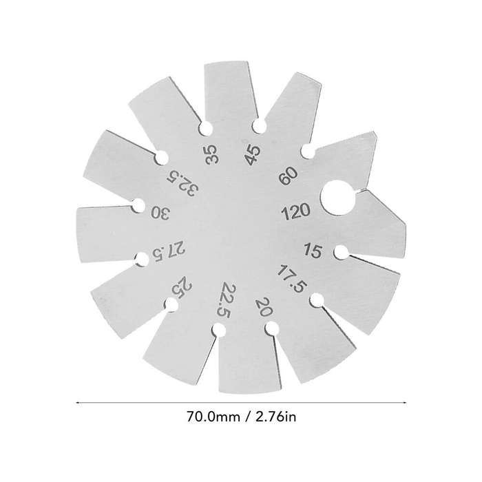 Silver - Bevel Angle Gauge Stainless Steel 15-120 Degrees High Precision Compact Protractor with Sto