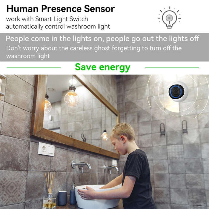 WIFI - Tuya Zigbe Intelligent Radar Radar Wave Human Presence Sensor 5.8G Millimeter Wave Sense Prob