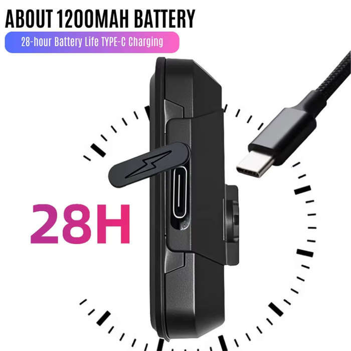 Black - OFFBONDAGE 2.4-inch GPS Wireless Bicycle Computer 5-Star Positioning Type-C Charge Cycle Spe