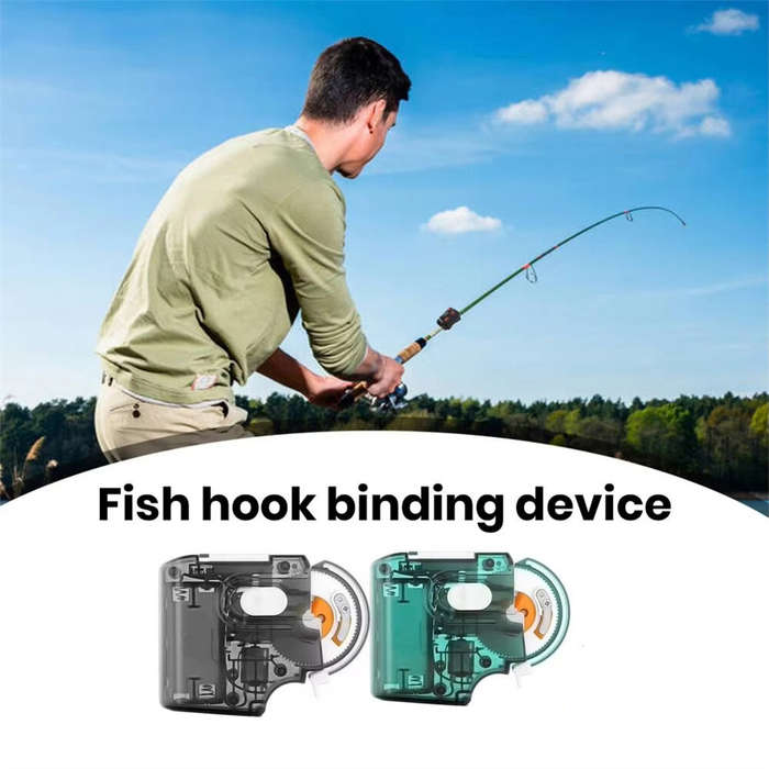Blue - ZANLURE Electric Hooker Collect Fishing Automatic Hook Tier Tie Fast Roll Fishing Hooks Tie M