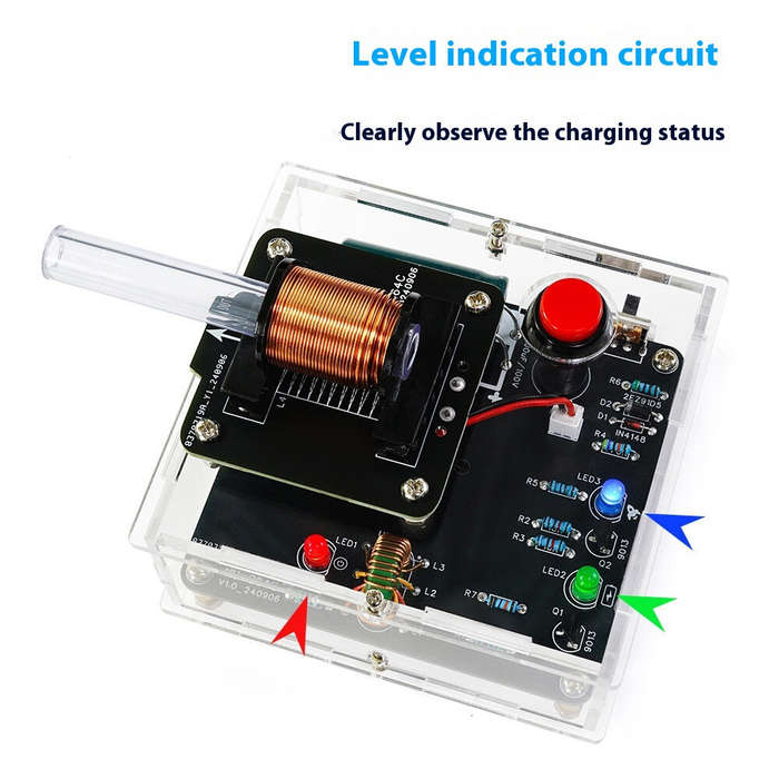 DIY Kit - HU-064C High Voltage Electromagnetic Launcher DIY Kit with Circuit Board Fast Energy Stora
