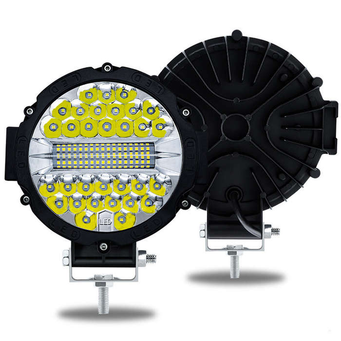 Red - 7-inch 51W Pair of Auxiliary Lights Wide Vision LED Work Light for Off-road Car SUV IP67 Water