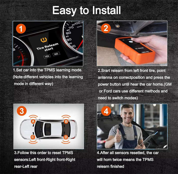 Orange - Kinbolen Automotive Tire Pressure Detection Sensor EL-50448 OEC-T5 Opel/GM Tire Pressure Mo