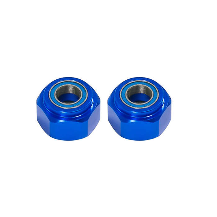 Red - 2PCS Upgrade Parts Accessories 12mm Aluminum Alloy Front Wheel Bearing Hexagonal Connector for