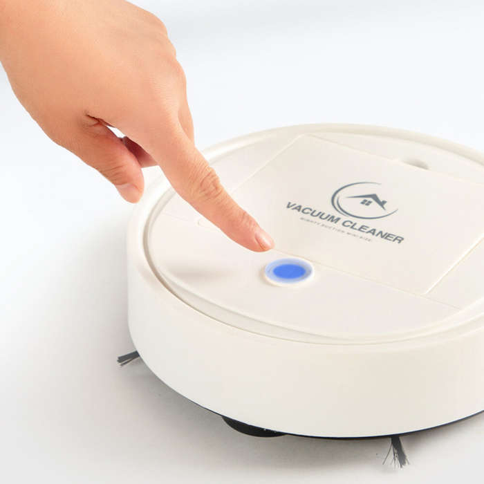 Black - Tevorex USB Sweeping Robot Vacuum Cleaner Mopping Smart Wireless 2000Pa Dragging Cleaning Sw