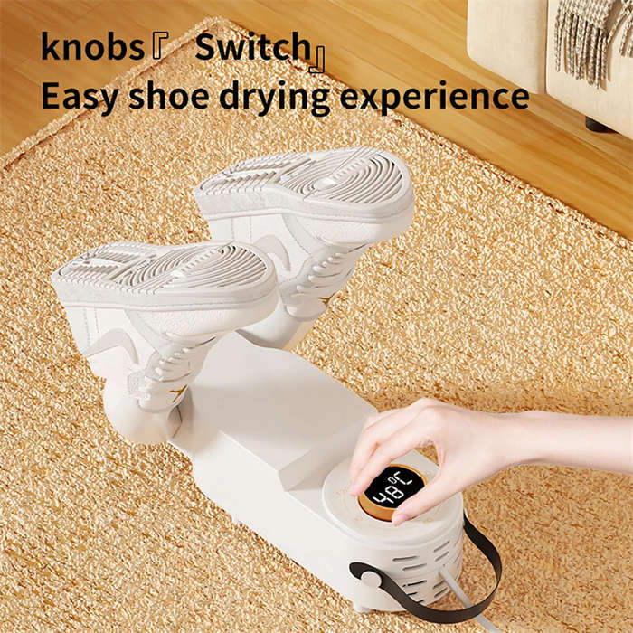 EU Plug - Portable Electric Shoe Dryer with Timer and Handle Multi Functional Boot Dryer Constant Te