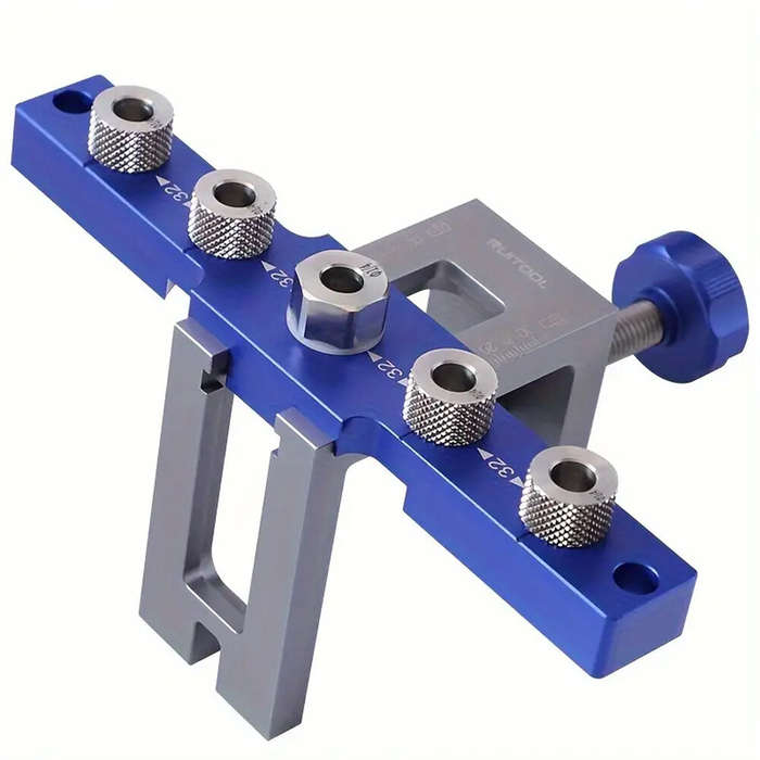 Metric - RUITOOL Metric Imperial Doweling Jig Kits Drill Guide Locator Cabinet Hardware Jig with 6mm