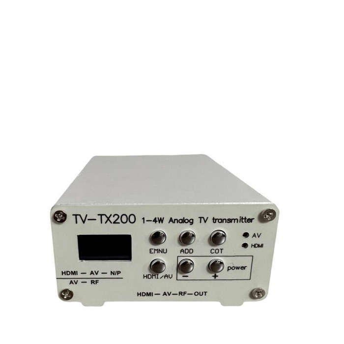 Analog TV Signal Transmitter 0.5W-2W Adjustable Power Aluminum Alloy HDMICVBS VHF UHF Wireless Video