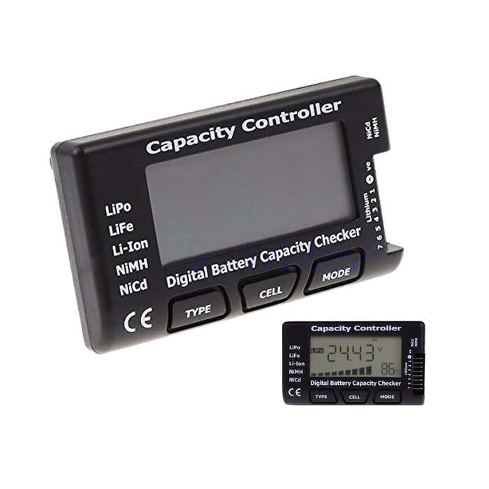 1-7S Digital Battery Capacity Tester Voltage Controller Power Display Liquid Crystal Test for RC Car