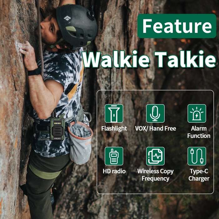 EU Plug - CHIERDA XA501 Walkie Talkie Wireless Frequency Pairing Long Range HD Call Hands-Free Type-