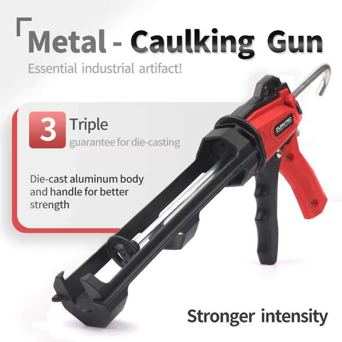 Red - 1350N Rotatable Caulking Gun Manual Glue Sealant Gun Finishing Tools Glass Corner Seam Filling
