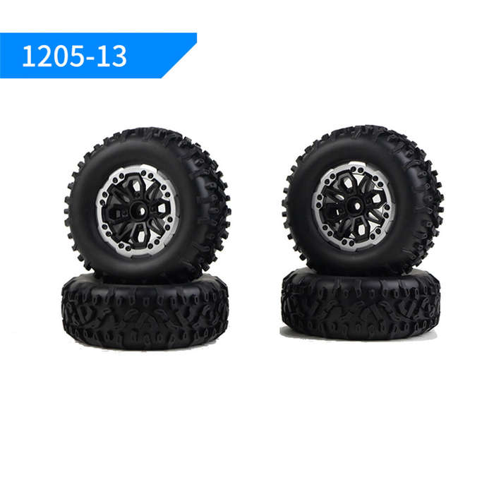 Black - 4PCS SG Pinecone Forset 1205 1/12 RC Car Parts Tires Wheels Rims 5mm Hex Vehicles Models Spa