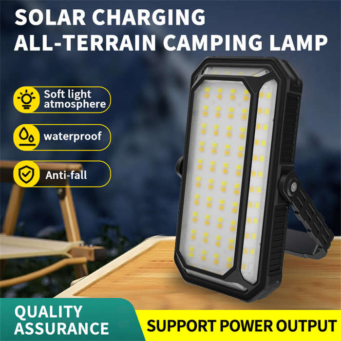 Black - Bikight XY-008 10000mAh Solar Rechargeable CBO Camping Light Portable Outdoor Camp Emergency