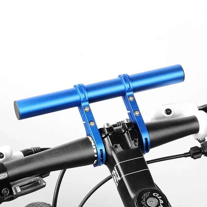 Black - Xmund 20cm Aluminum Alloy Bicycle Handlebar Extender Mount Flashlight Holder