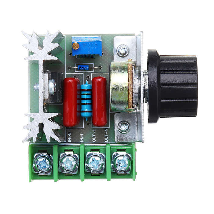 Green - 2000W Speed Controller SCR Voltage Regulator Dimming Dimmer Thermostat 220V 90-220V AC Adjus