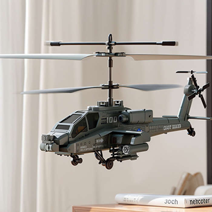Silver - XK1 2.4G 3.5CH Altitude Holde Apache RC Helicopter RTF