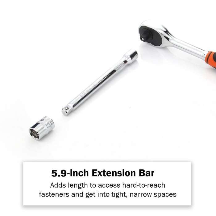 Screwdrivers - Reliable Metric Socket Wrench Set 12 Piece Chrome Vanadium Steel with Quick Release M