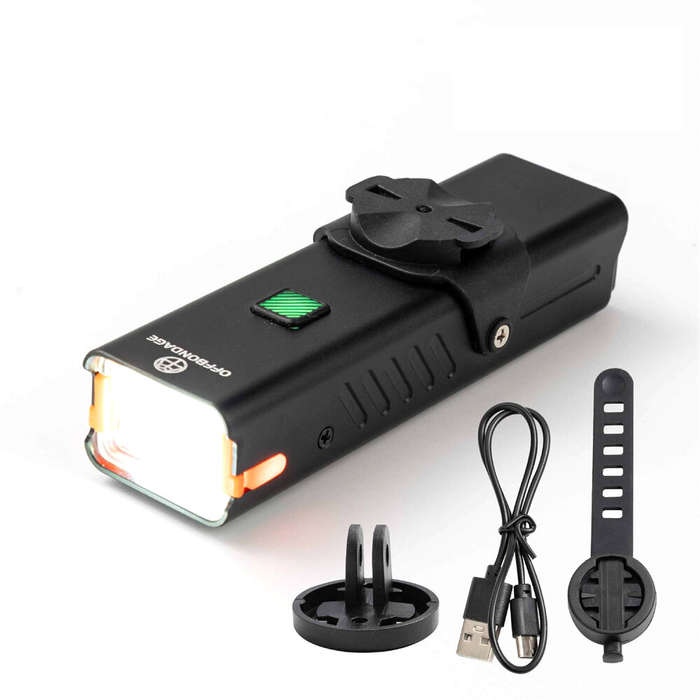 B19 - OFFBONDAGE 350LM Bicycle Headlight Digital Display Power Lightweight Waterproof Aluminum Alloy