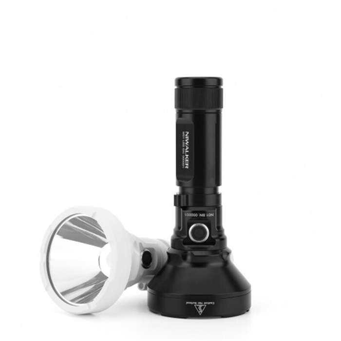 Black - Niwalker N01 750LM 650M EDC Flashlight Type-C Rechargeable IPX8 Waterproof 18350 Version Fla