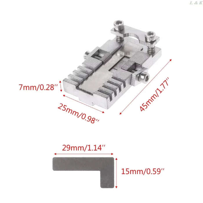 Silver - Universal Key Clamping Fixture Duplicating Cutting Machine Stainless Steel Precision Cuttin