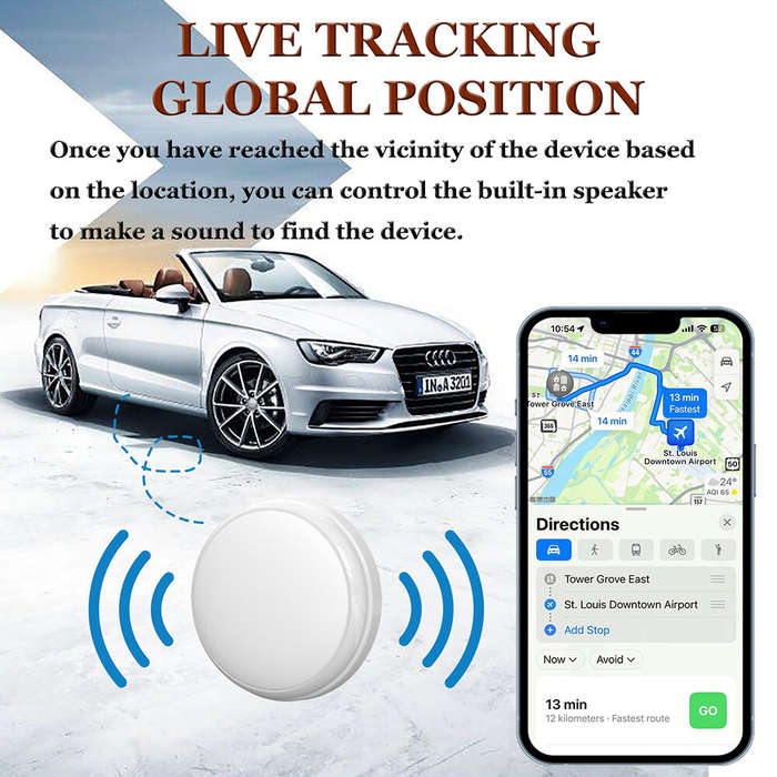 White - Portable GPS Tracker for Vehicles Mini Car Full Global Coverage Location GPS Tracker for Kid