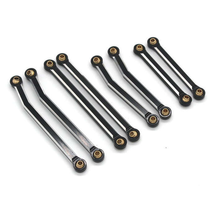 Red - 8Pcs Metal Po Linkage Tie Link Rod Kit JJRC C8801 Austar AX-8560 TRX4M 1/18 RC Car Parts