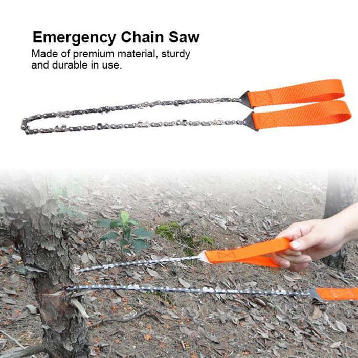 #01 - 11-Teeth Outdoor Portable Hand Zipper Saw 65cm Wire Survival Tool High Strength Ferromanganese