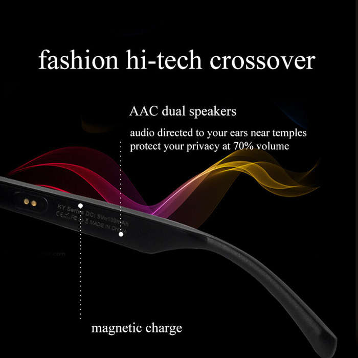 Red - K1K2KXKY KY03 TWS bluetooth Glasses Earphone Stereo Sound Dual Speakers AAC Audio HD Polarized