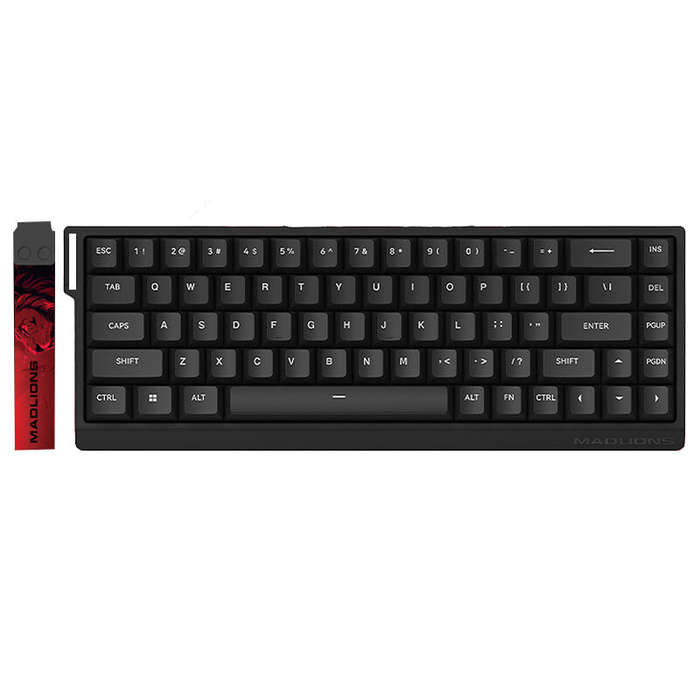 White - MADLIONS MAD68 HE Magnetic Amber Switch Mechanical Gaming Keyboard Wired 68-Keys Hot Swappab