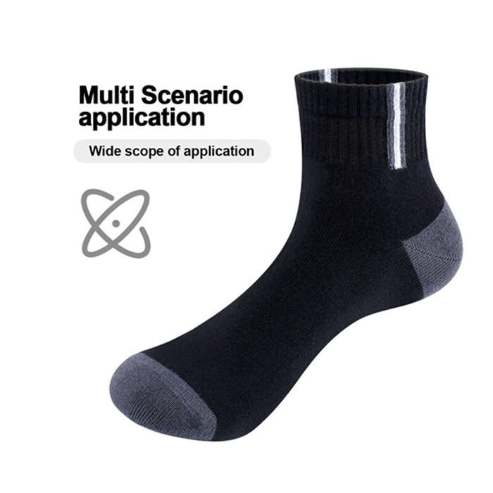 XL - YUEDGE 5pcs Men Casual Sports Cotton Socks, Thickened Sweat-absorbent Breathable Short Socks