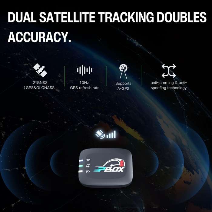 Black - Xparkle PBOX Mini GPS Based Performance Meter Box Vehicle Performance Analyzer with Accelera