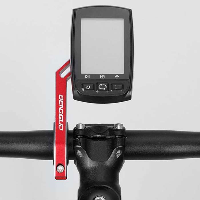 Red - Aluminum Bicycle Mount Holder Multifunctional Firm Front Bike Holder for Bike Computer Light