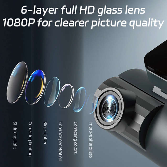 3 lens - 3 Lens 1080P WiFi WDR Dash Cam 3.16 Inch IPS Screen Front Interior Rear Car Driving Recorde