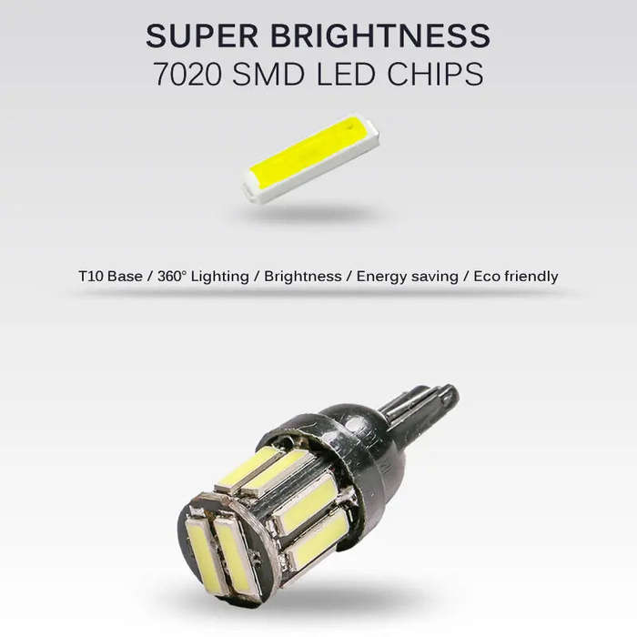 Pink - 4 Pack 10-7020 SMD Car Clearance Bulbs T10 LED 194 168 Wedge Replacement Reverse Dashboard Li