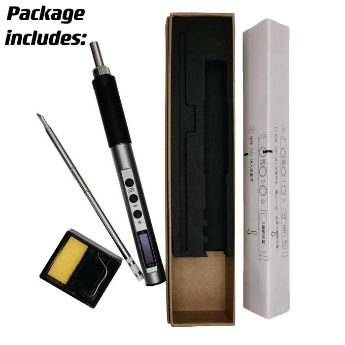 T12-I - PTS100 T12 PD 5-20V 65W Portable Electric Soldering Iron CNC Metal Body Temperature Adjustab