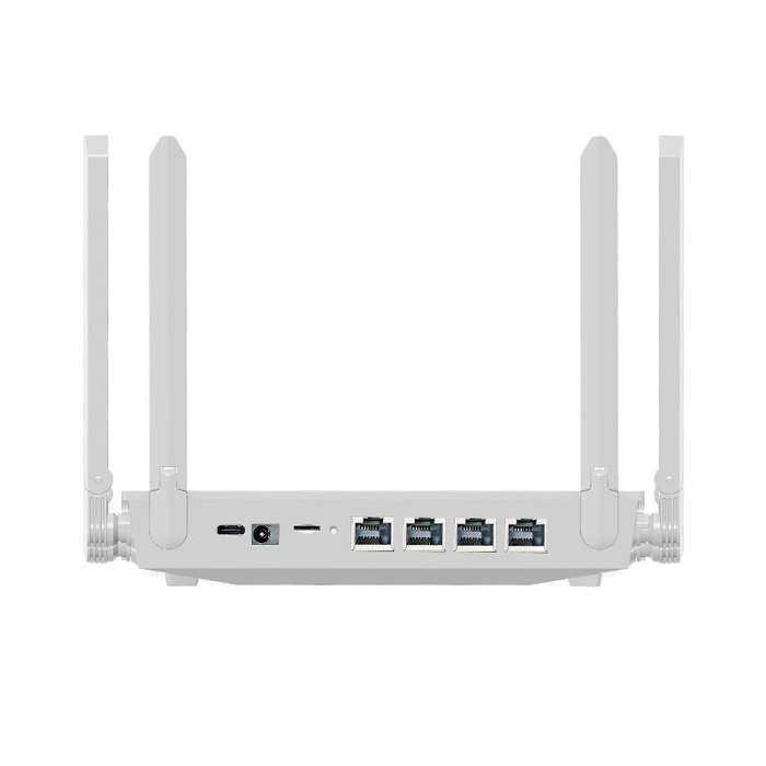 EU Plug - WR900 4G LTE WiFi 6 Router with SIM Card Slot 6 High-Gain Antennas 4 Gigabit Ports 300Mbps