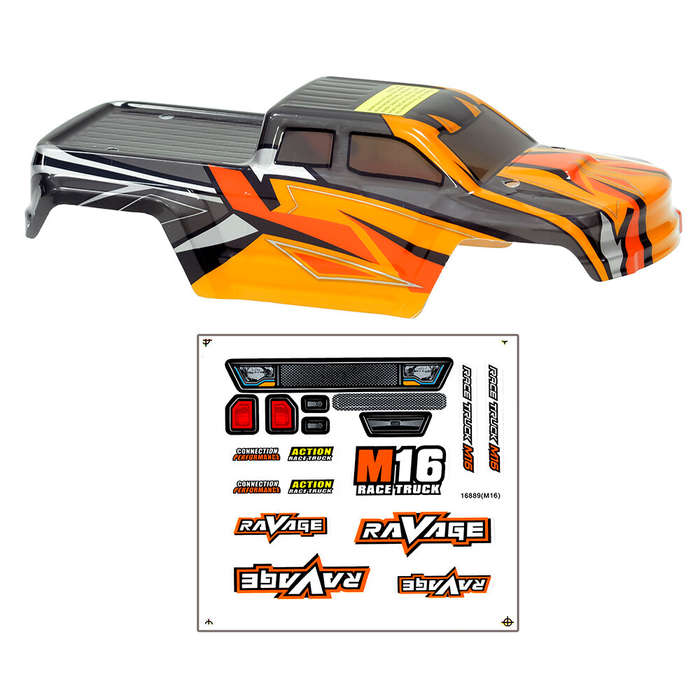 Blue - HBX Haiboxing 16889 16889A PRO 1/16 RC Car Parts Body Shell w/ Sticker Vehicles Models Spare