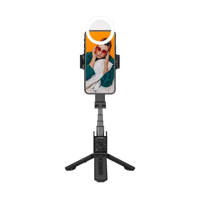 Black - Hohem iSteady Q Single-Axis Gimbal Stabilizer 360 Face Tracking Automatic Balance Selfie Sti
