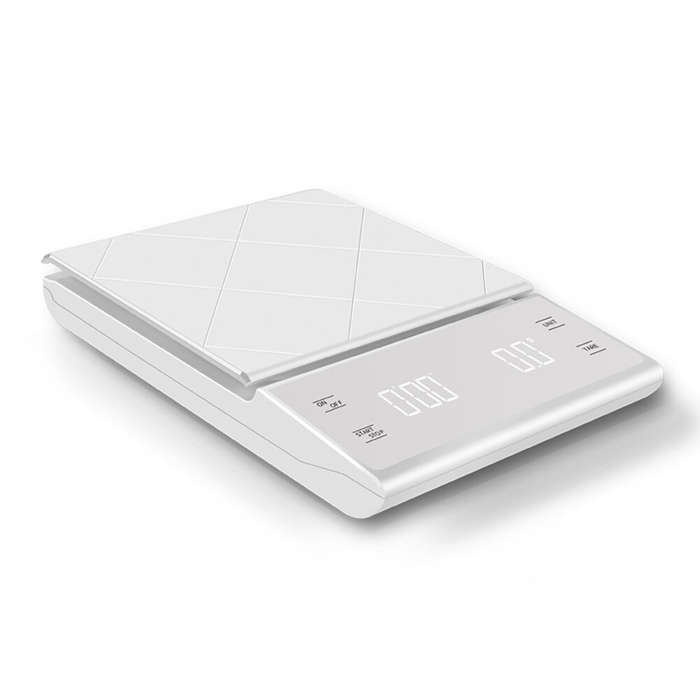 White - Touch Control Digital Coffee Scale Electronic Scale Gram Scale With Timer 3kg Kitchen Scale