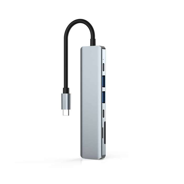 Bakeey 7 in 1 Type-C Docking Station USB-C Hub Adapter Splitter with USB3.0 USB2.0 USB-C PD 87W 4K H