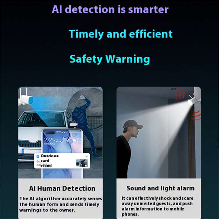 EU Plug - WG39 WiFi IP Camera 1080P Full Color Night Vision IP66 Waterproof Two Way Audio Pan Tilt C