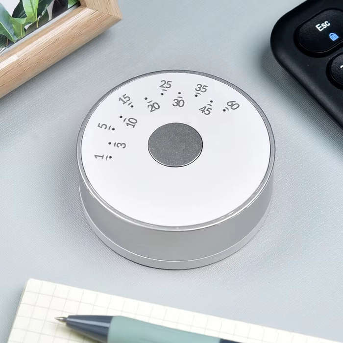 1 Pcs - Electronic Digital Timer with Magnetic Suction, Simplified, Circular Rotation, Cooking, Lear