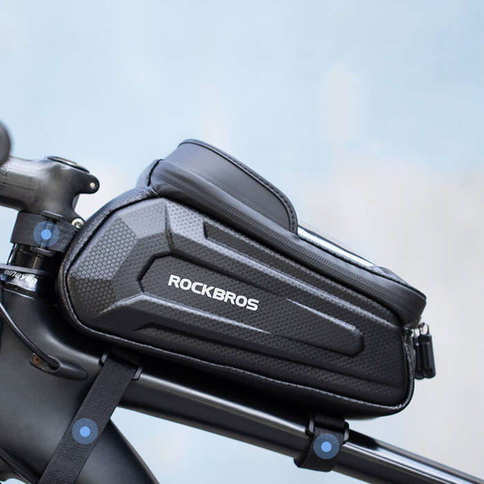 ROCKBROS 1.7L Cycling Bag 8 Inch Phone Bicycle Bag Touch Screen Top Tube Handlebar Waterproof Bike B