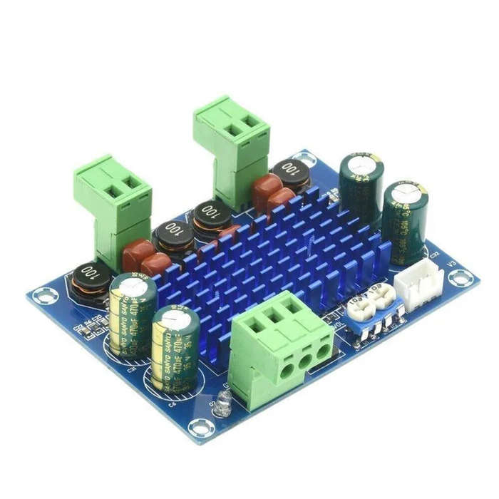 Blue - XH-M572 TPA3116D2 Digital Power Amplifier Board High Power 2x120W Chassis 5V 24V 28V 120W Aud
