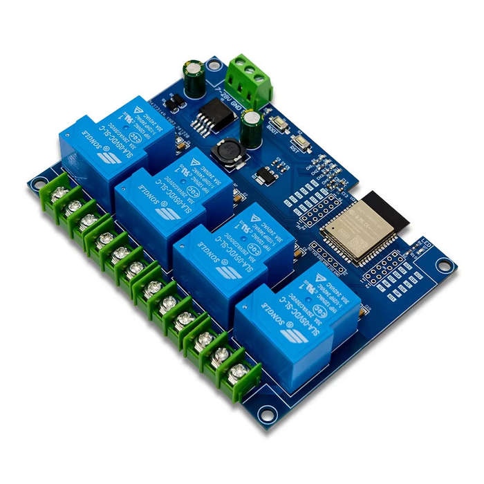 Board Only - LC DC7-28/5V Power Supply ESP32 WiFi bluetooth Four-way 30A Relay Module ESP32 Developm