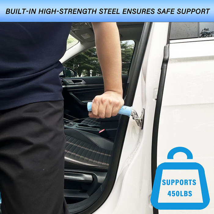 Blue - Car Door Handle For Elderly Car Handle Assist Seniors Portable Vehicle Support Handle Easy Si