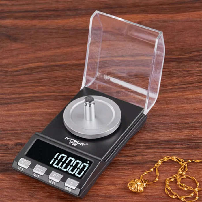Black - Portable High Precision Multifunction Digital Measuring Scale Jewelry Powder Weighing LCD Di
