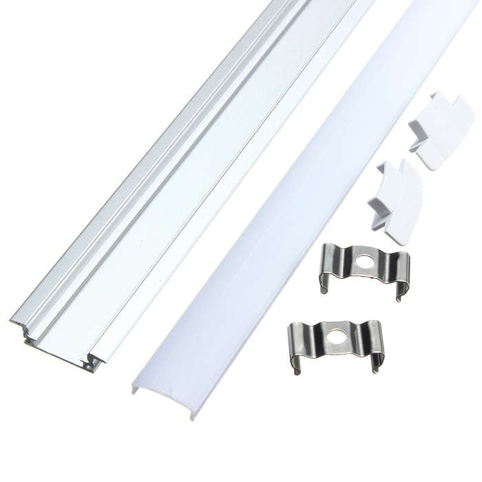 U - 30CM Aluminum Channel Holder For LED Rigid Strip Light Bar Under Cabinet Lamp